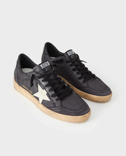 Ciemnobrązowe skórzane sneakersy Ball Star - Image #1