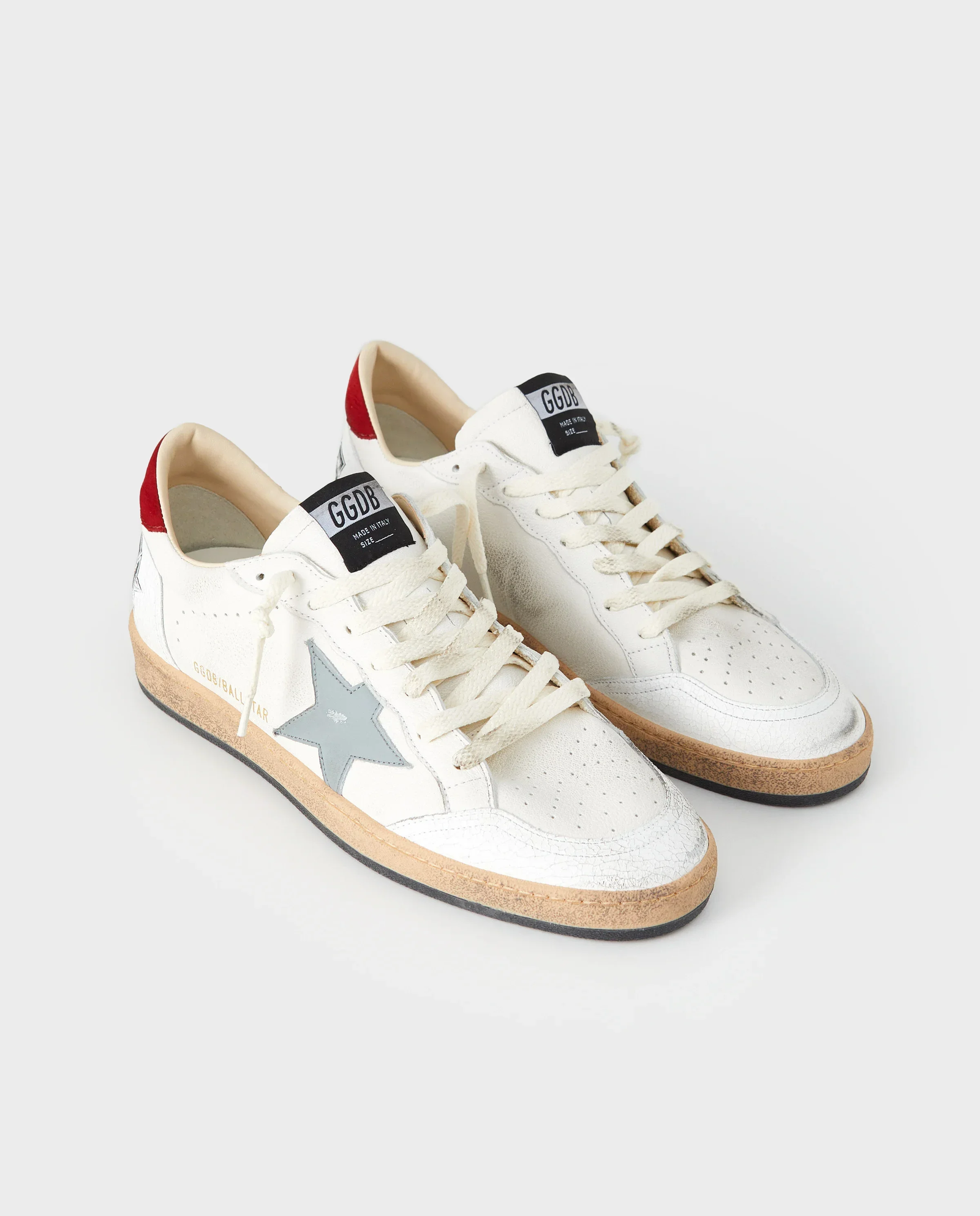 Białe skórzane sneakersy Ball Star - Image #2