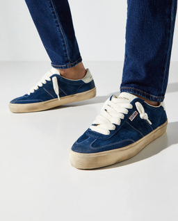 Granatowe zamszowe sneakersy Soul Star - Image #1