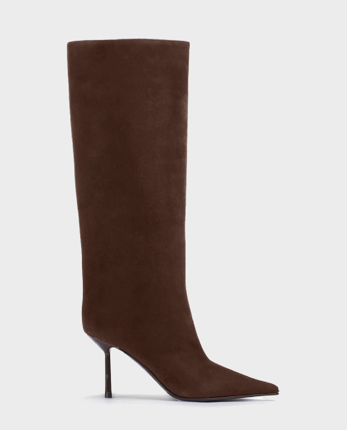 Ciemnobrązowe zamszowe kozaki Bella 80 - Image #0