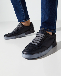 Czarne skórzane sneakersy Portofino - Image #0