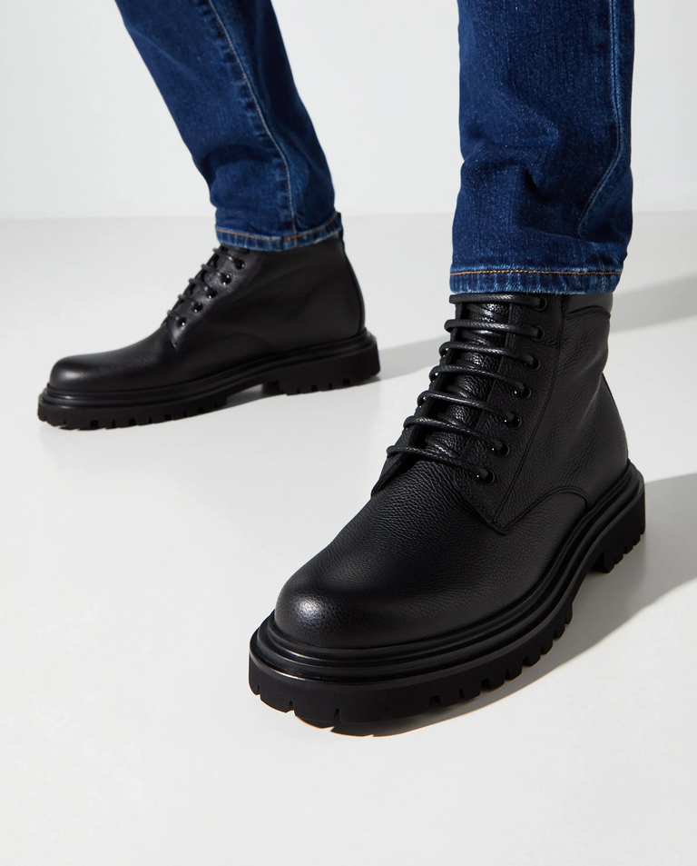 Czarne skórzane trapery Day Classic