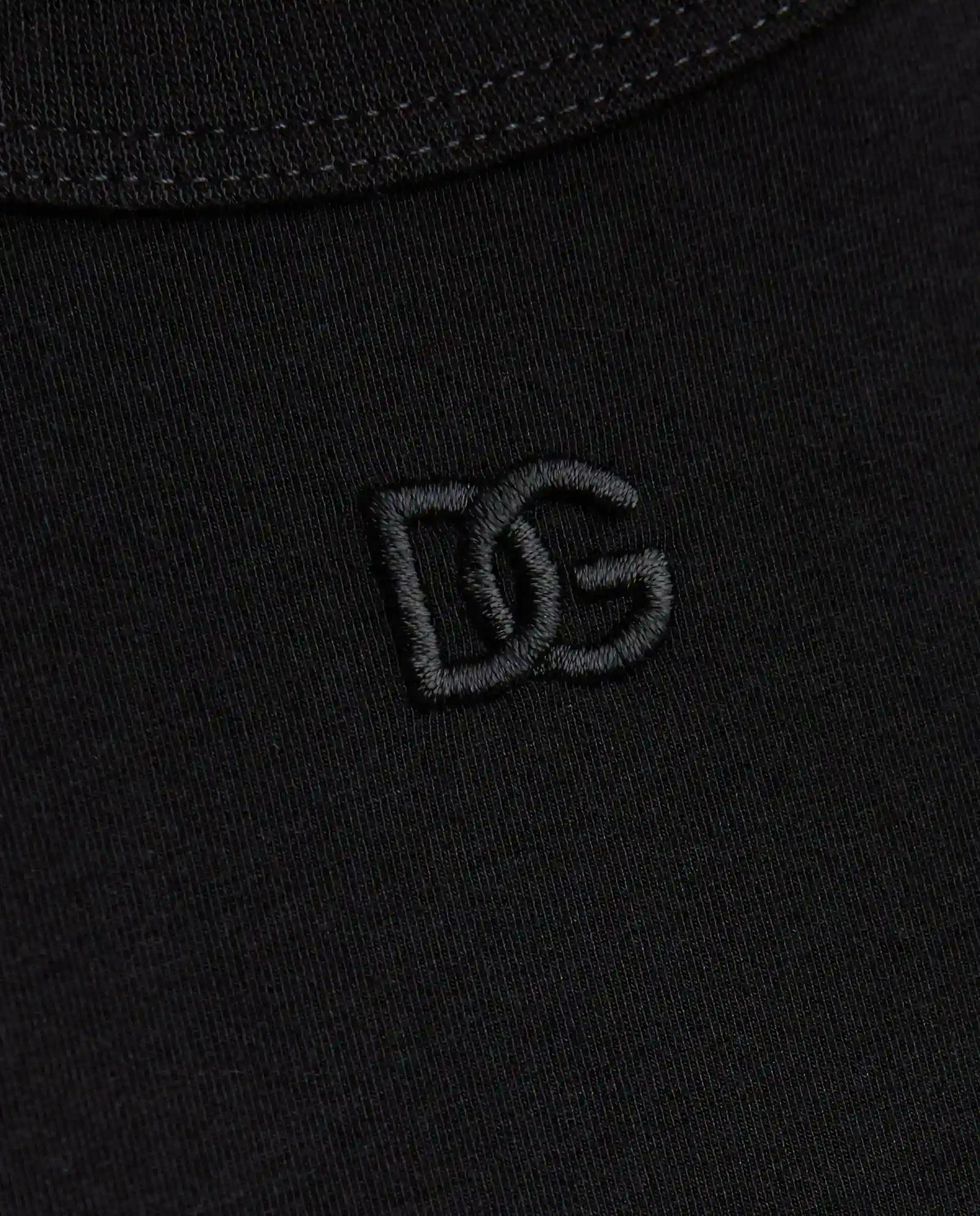 Czarna bawełniana koszulka z logo - Image #4