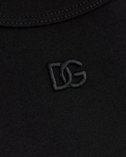 Czarna bawełniana koszulka z logo - Image #4