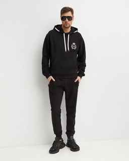 Czarne spodnie dresowe z naszywką - Image #2