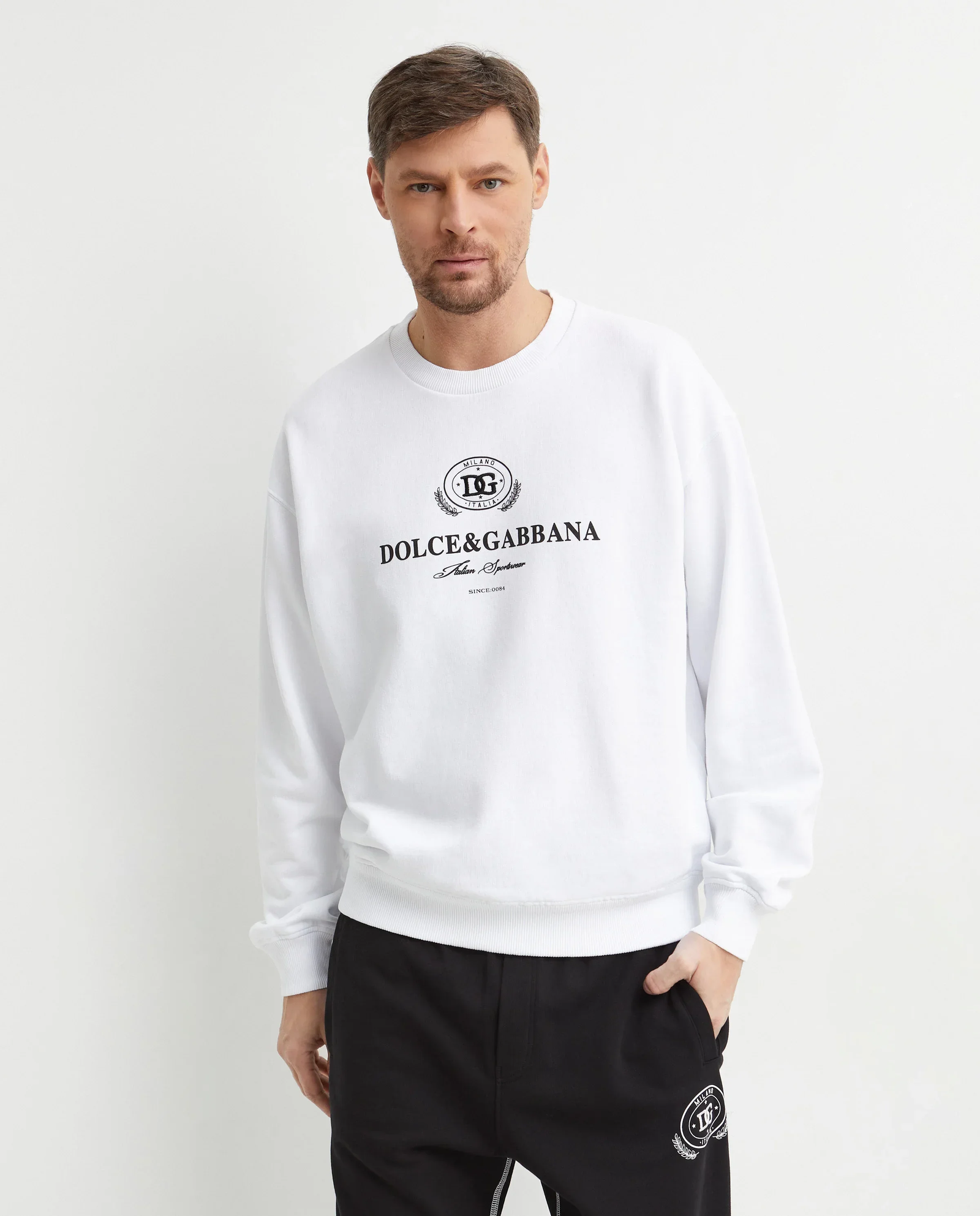 Biała bluza z nadrukiem - Image #0