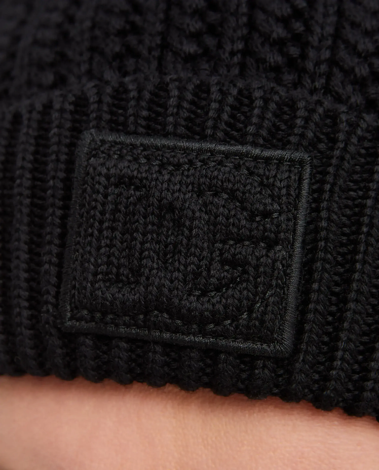 Czarna wełniana czapka z logo - Image #3