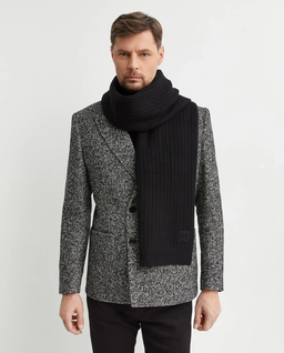 Czarny wełniany szalik - Image #1