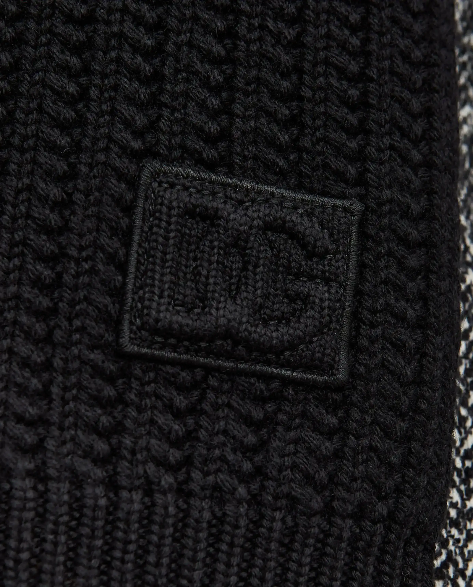 Czarny wełniany szalik - Image #3