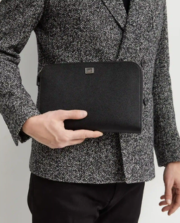 Czarna skórzana saszetka Sicily - Image #1