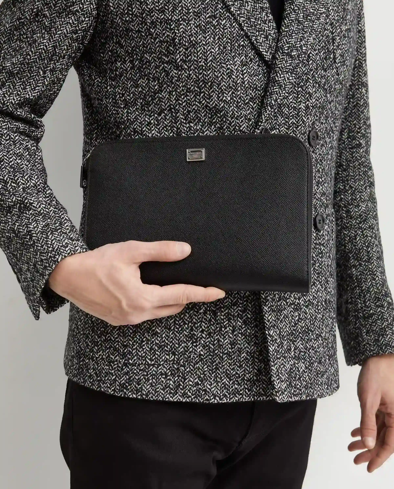 Czarna skórzana saszetka Sicily