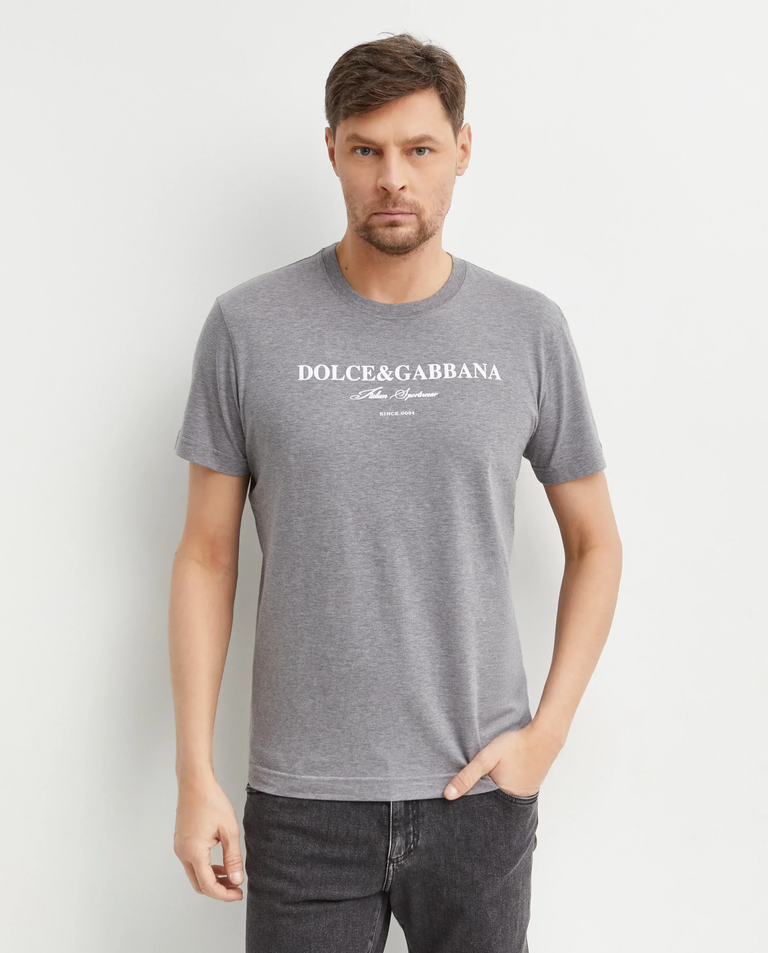 Szara koszulka nadrukowanym logo