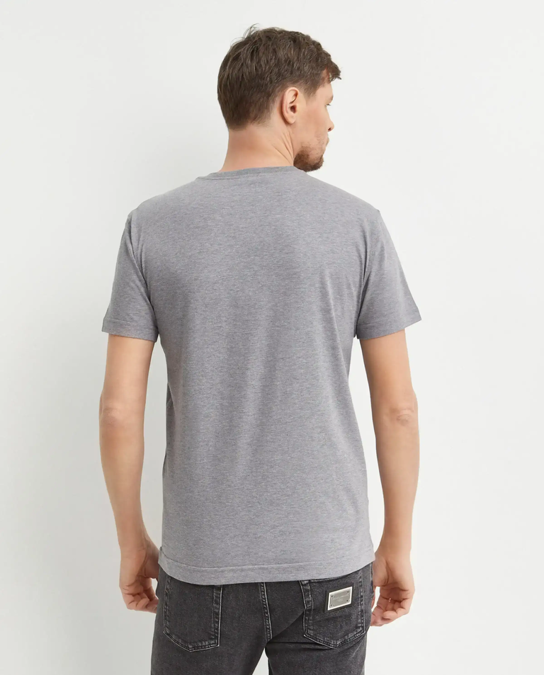 Szara koszulka nadrukowanym logo - Image #3