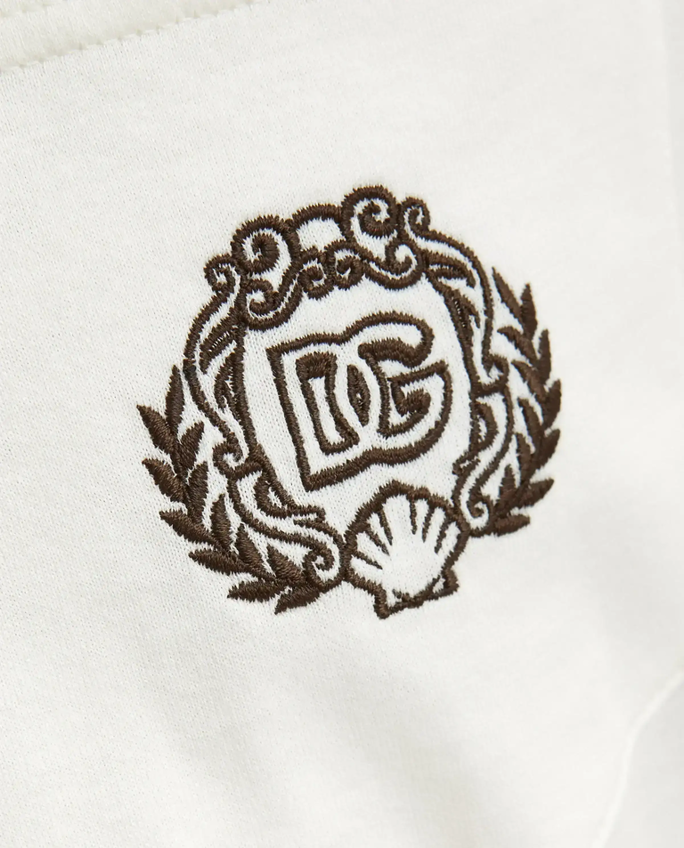 Biała bawełniana koszulka z logo - Image #4