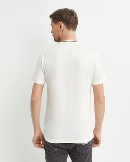 Biała bawełniana koszulka z logo - Image #3
