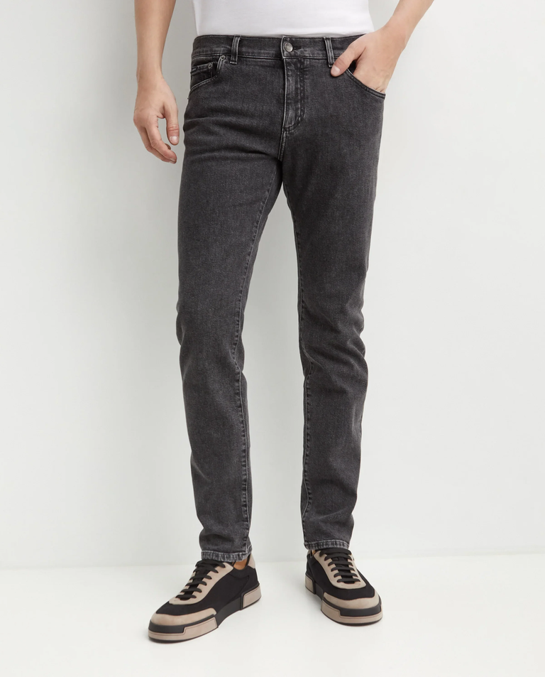 Ciemnoszare jeansy Slim Fit