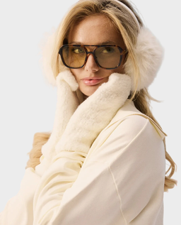 Białe rękawiczki z wełną - Image #0