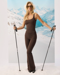 Brązowe spodnie z wysokim stanem Louise - Image #1