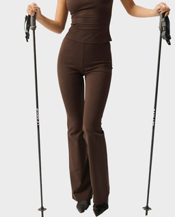 Brązowe spodnie z wysokim stanem Louise - Image #0