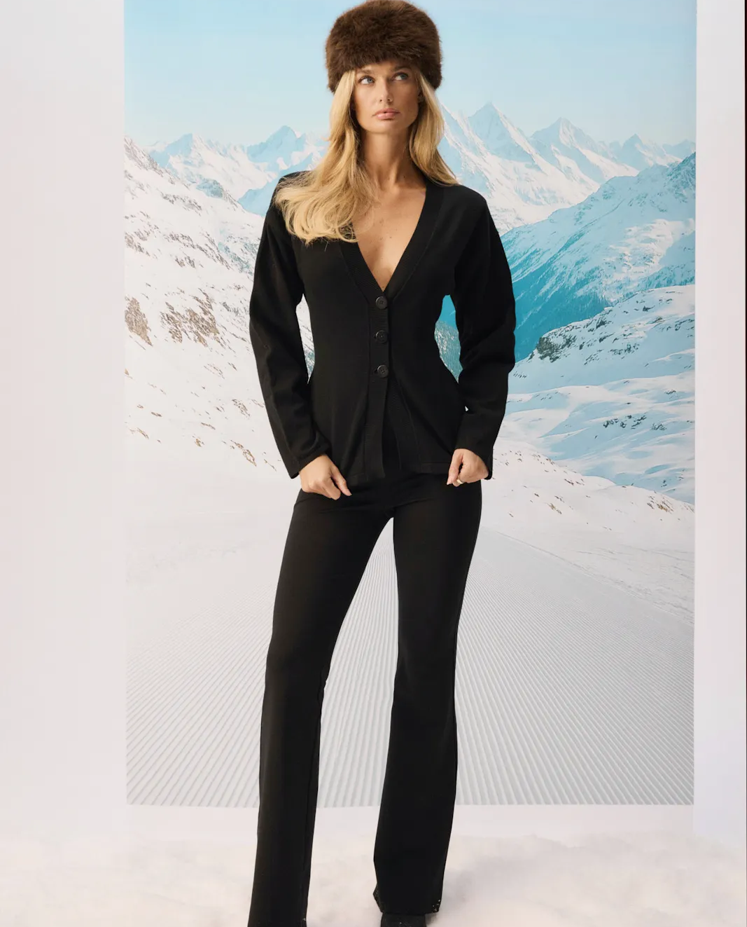 Czarne spodnie z wysokim stanem Louise - Image #1