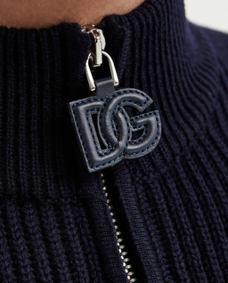 Granatowy sweter z suwakiem - Image #4