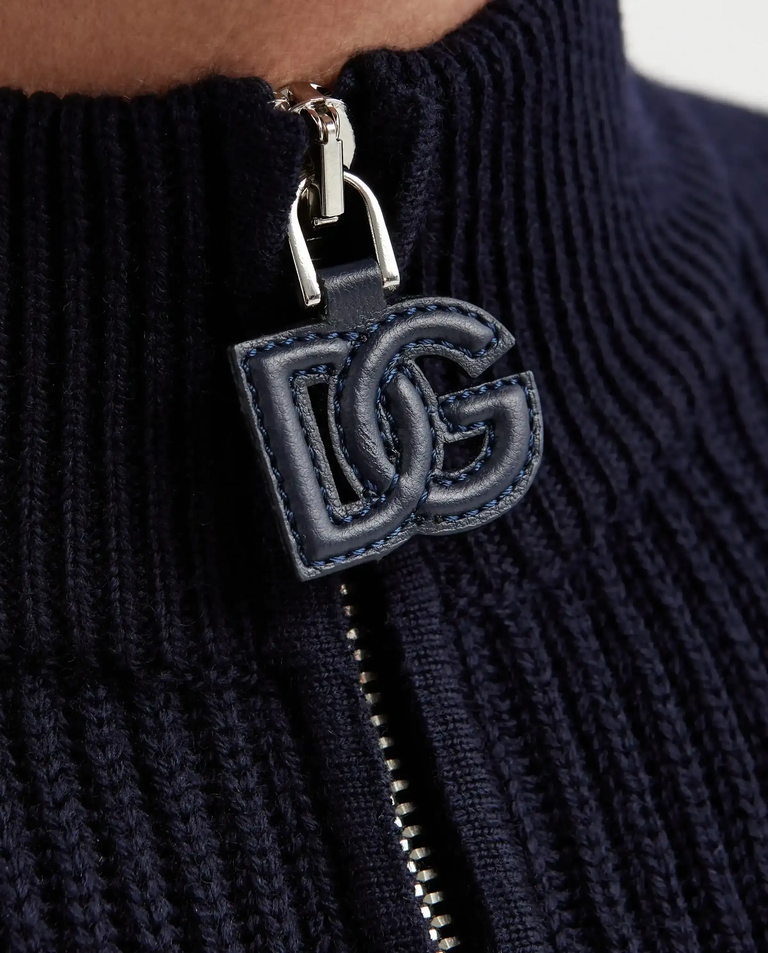 Granatowy sweter z suwakiem - Image #4