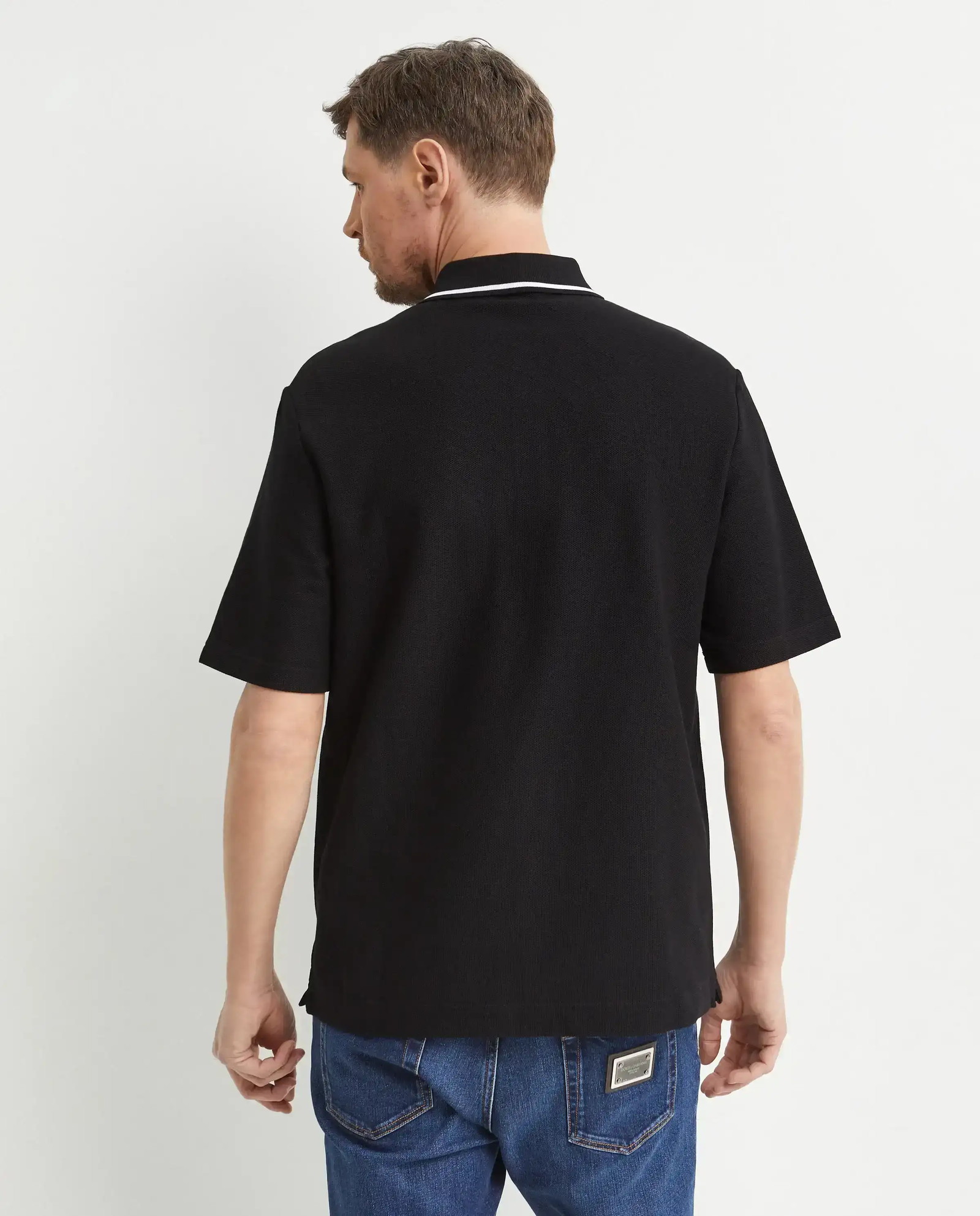 Czarna koszulka polo z logo - Image #3