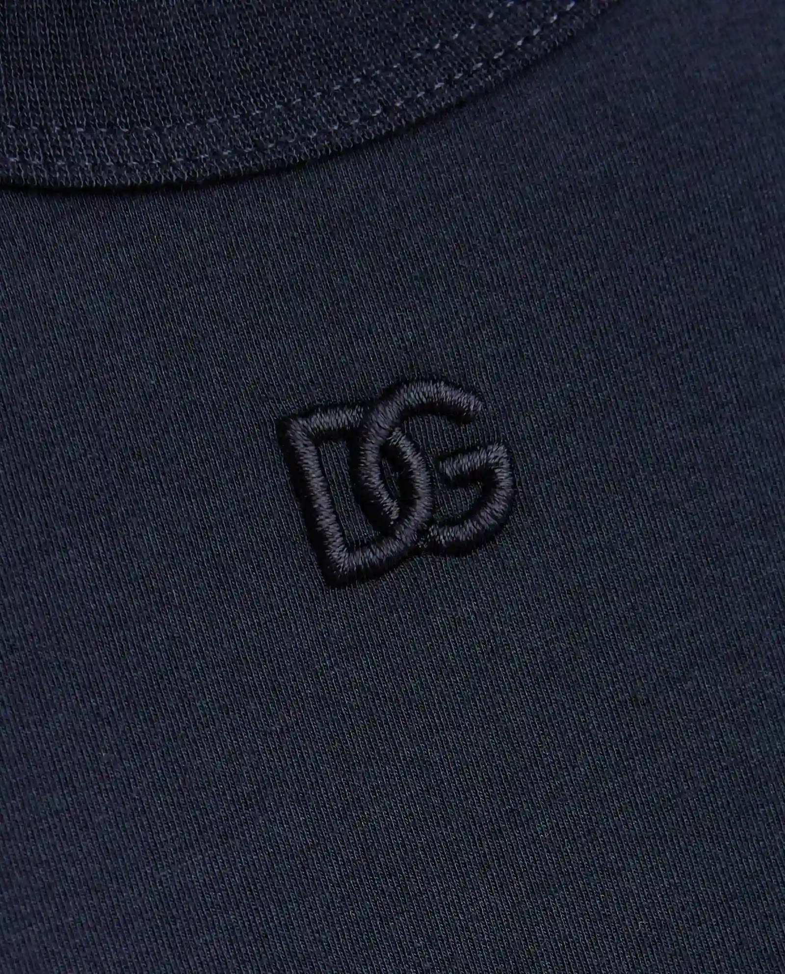 Granatowa bawełniana koszulka z logo - Image #4