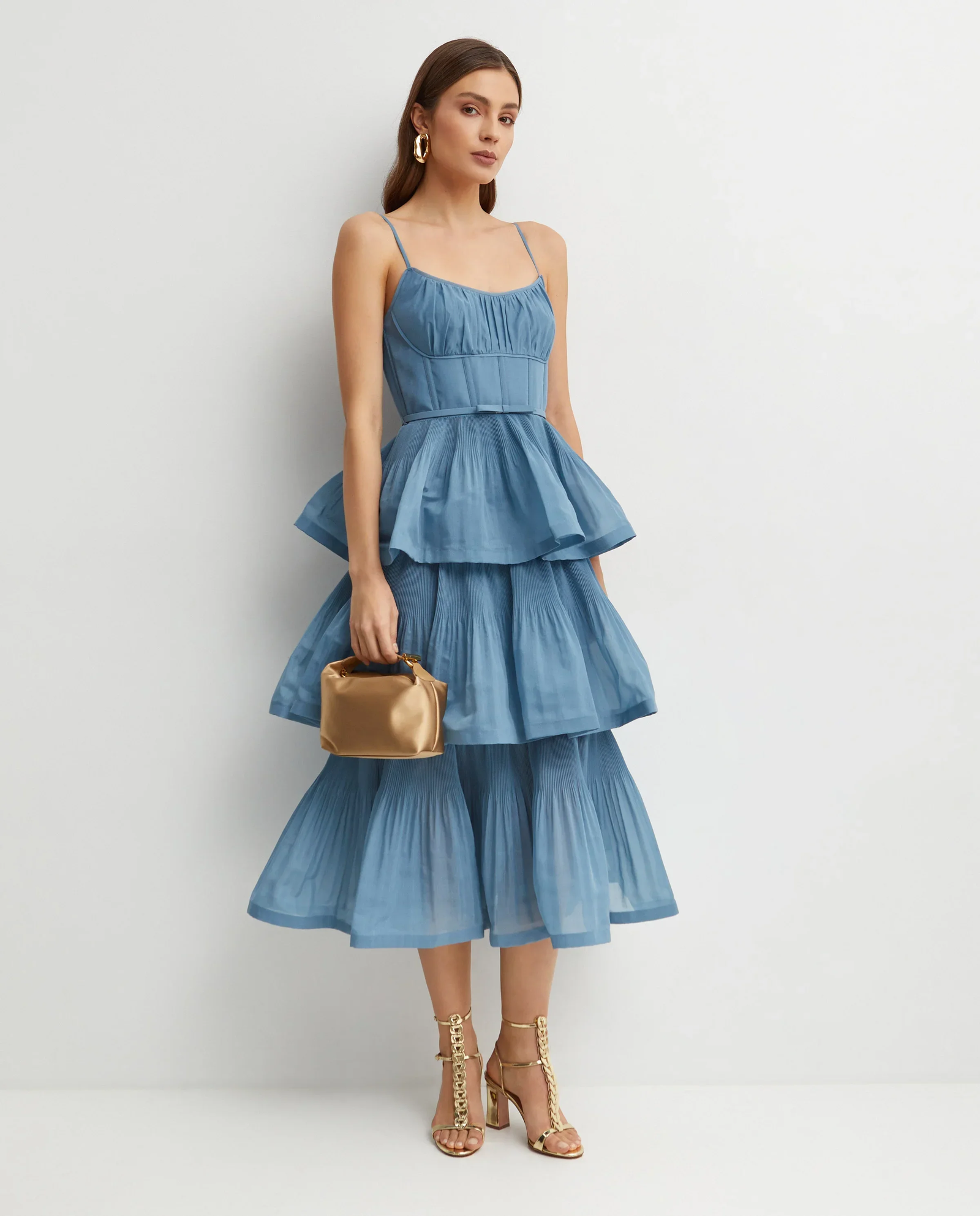 Plisowana sukienka midi - Image #2