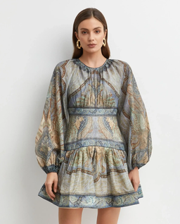 Sukienka mini w orientalny wzór paisley Wanderlust - Image #2