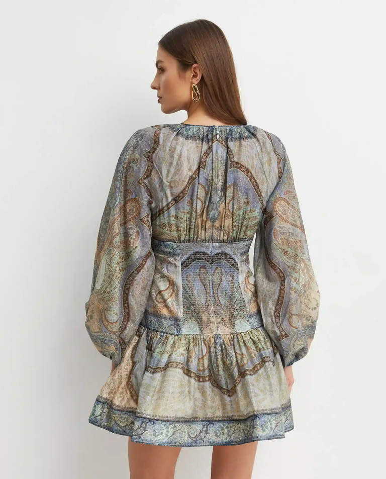 Sukienka mini w orientalny wzór paisley Wanderlust - Image #3