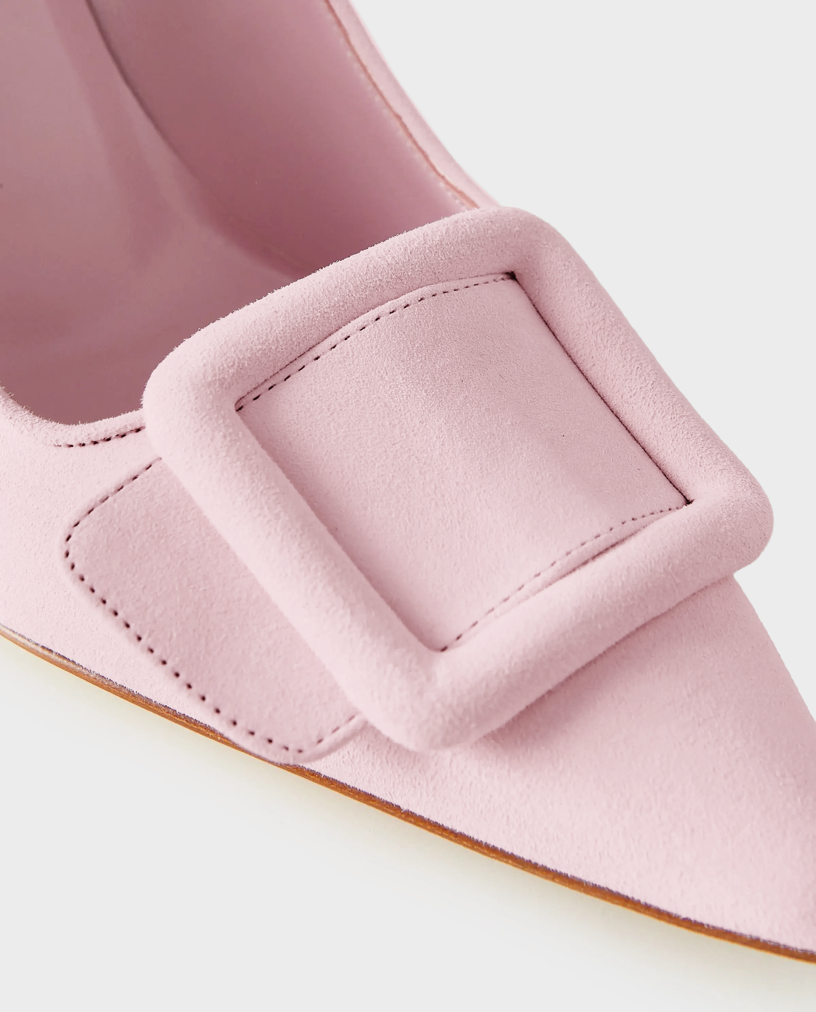 Jasnoróżowe zamszowe szpilki Maysale 90 - Image #4