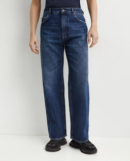 Granatowe jeansy z logo - Image #0