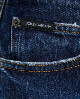 Granatowe jeansy z logo - Image #4