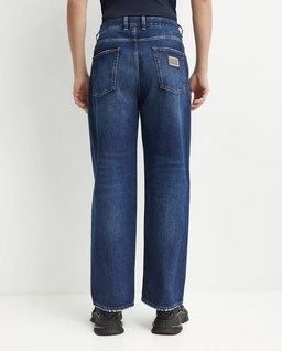 Granatowe jeansy z logo - Image #3