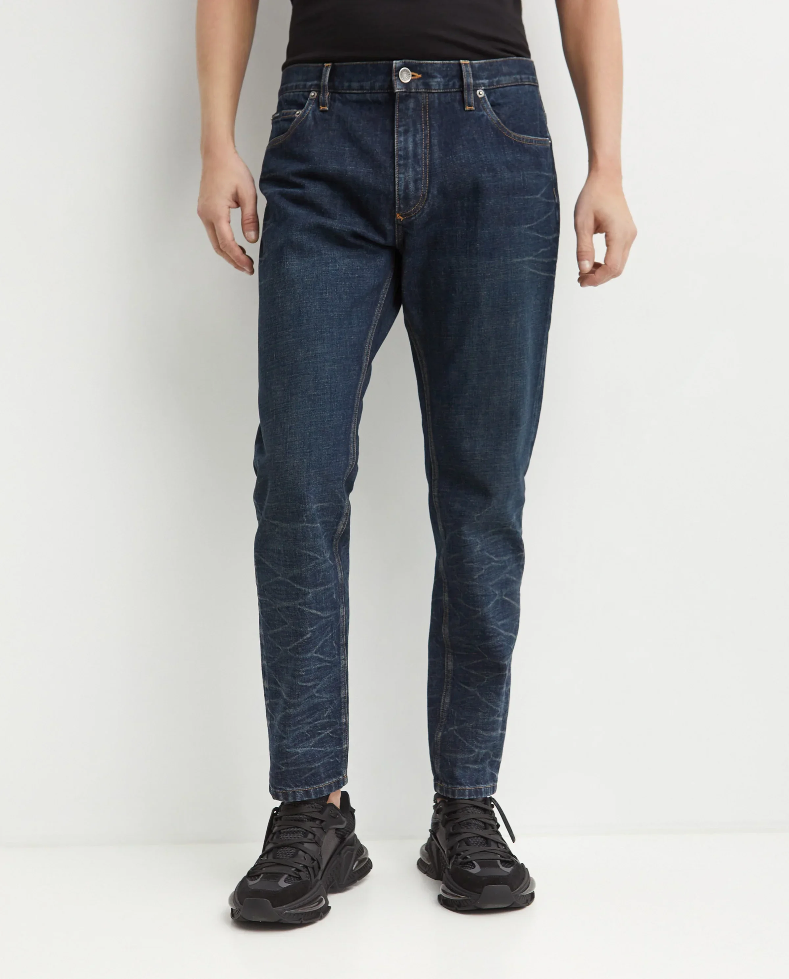 Granatowe jeansy Loose Fit - Image #0