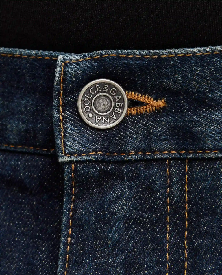 Granatowe jeansy Loose Fit - Image #4