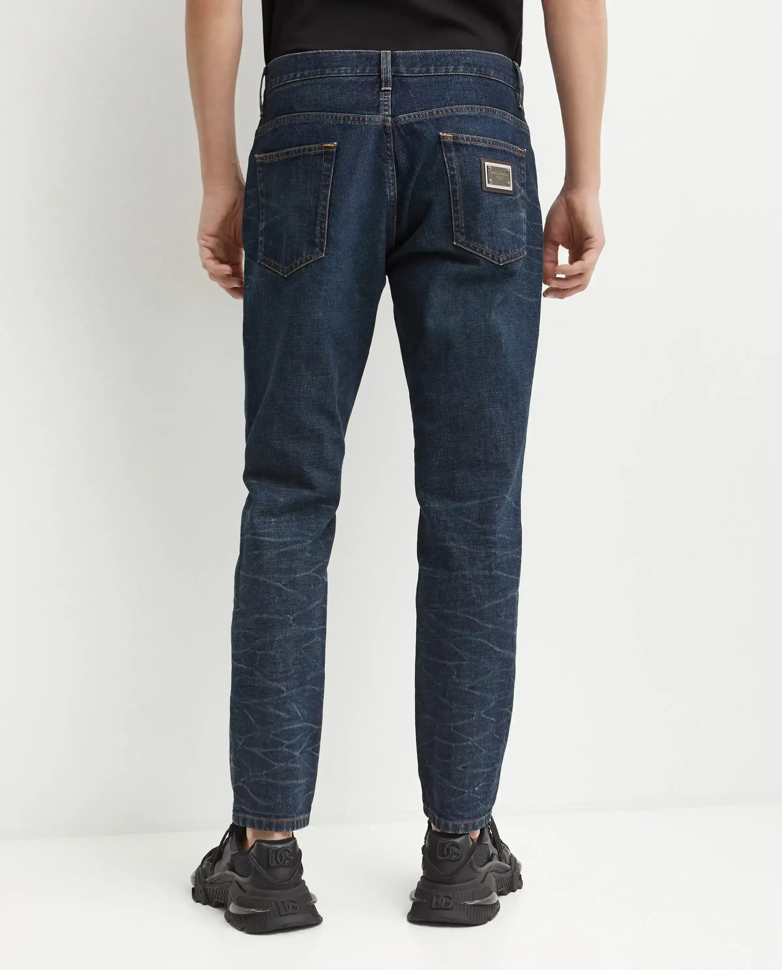 Granatowe jeansy Loose Fit - Image #3