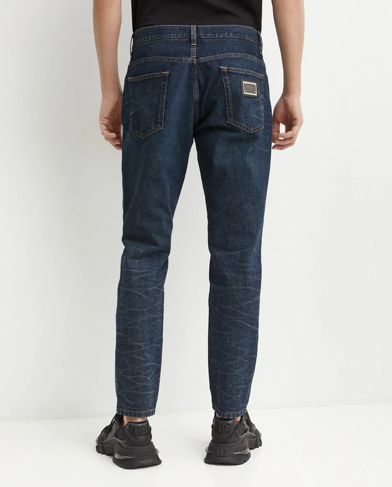 Granatowe jeansy Loose Fit - Image #3