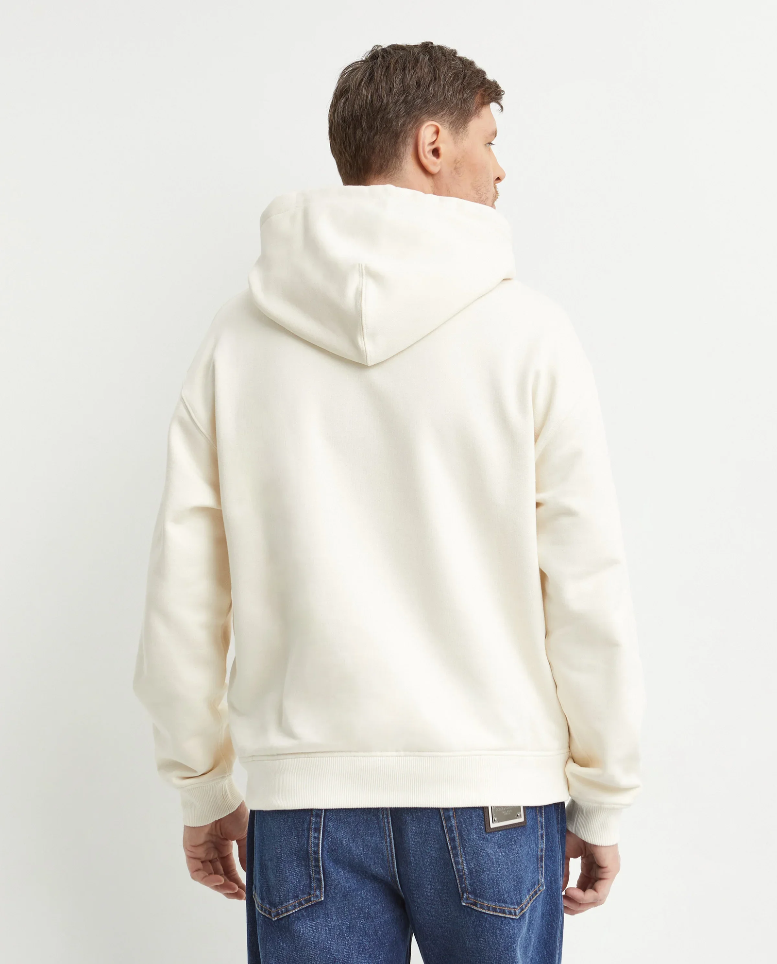 Kremowa bluza z kapturem - Image #3