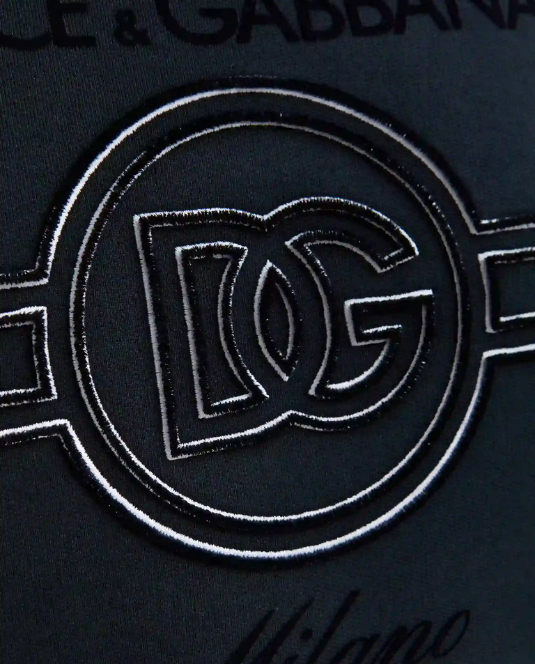 Granatowa bluza z haftem - Image #4