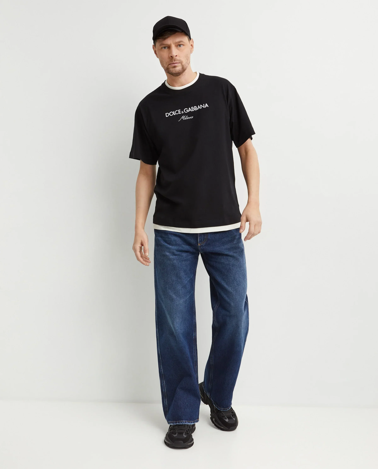 Czarny t-shirt z logo - Image #2