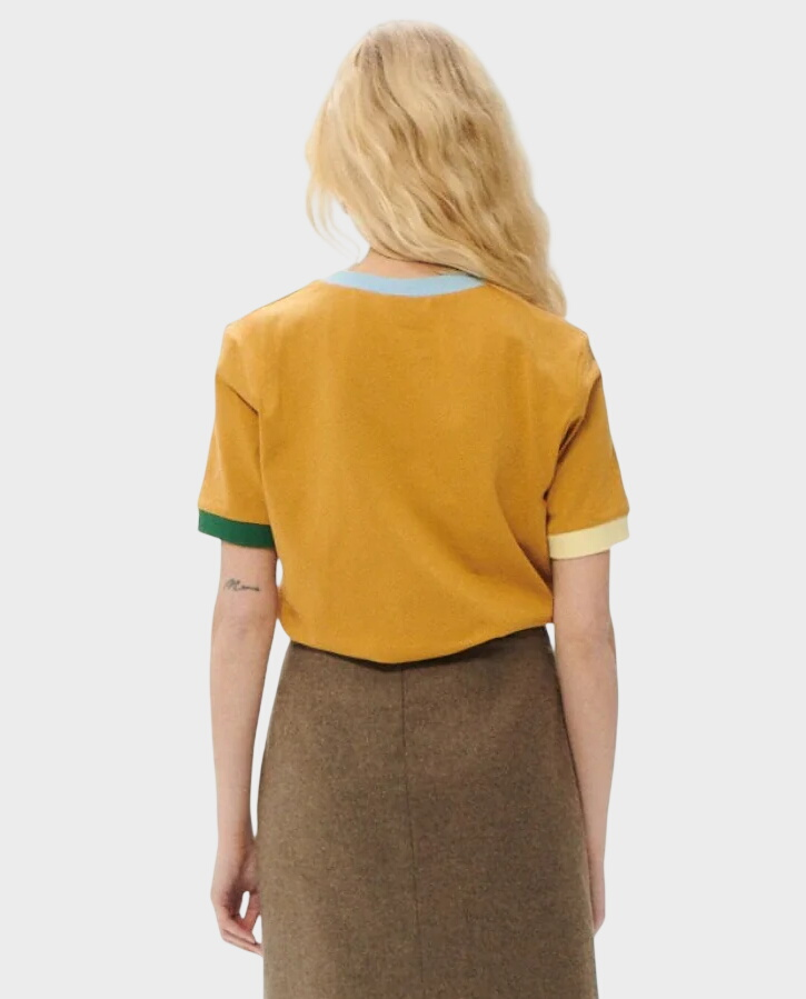 Musztardowy t-shirt Retro Vibes - Image #1