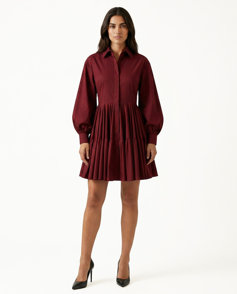 Bordowa sukienka Celinea - Image #2