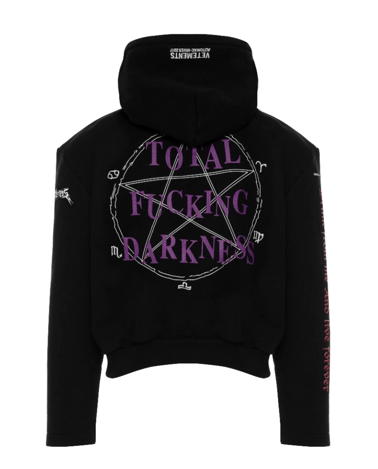 Czarna bluza z kapturem Total Fucking Darkness