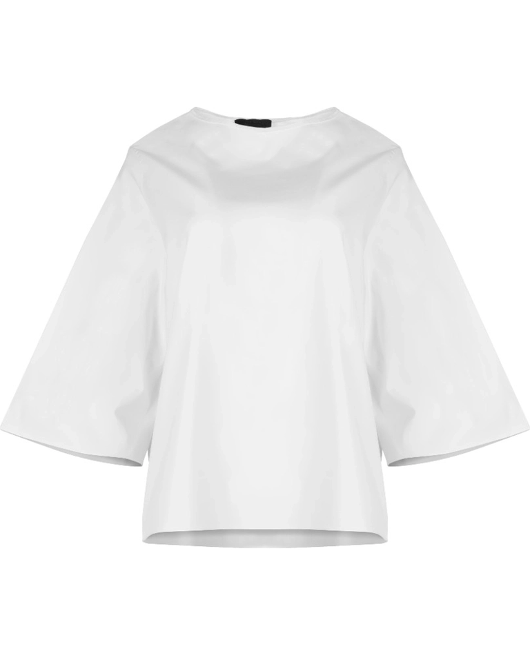 Biała bluzka z szerokimi rękawami - Image #4