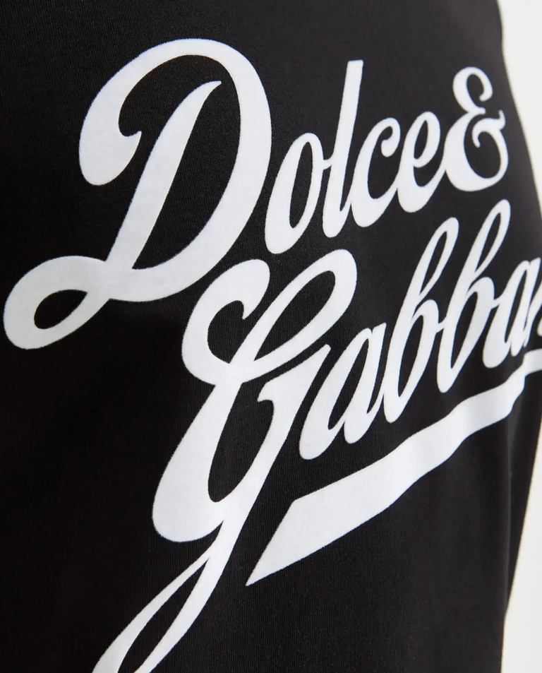 Czarna bawełniana koszulka z logo - Image #4