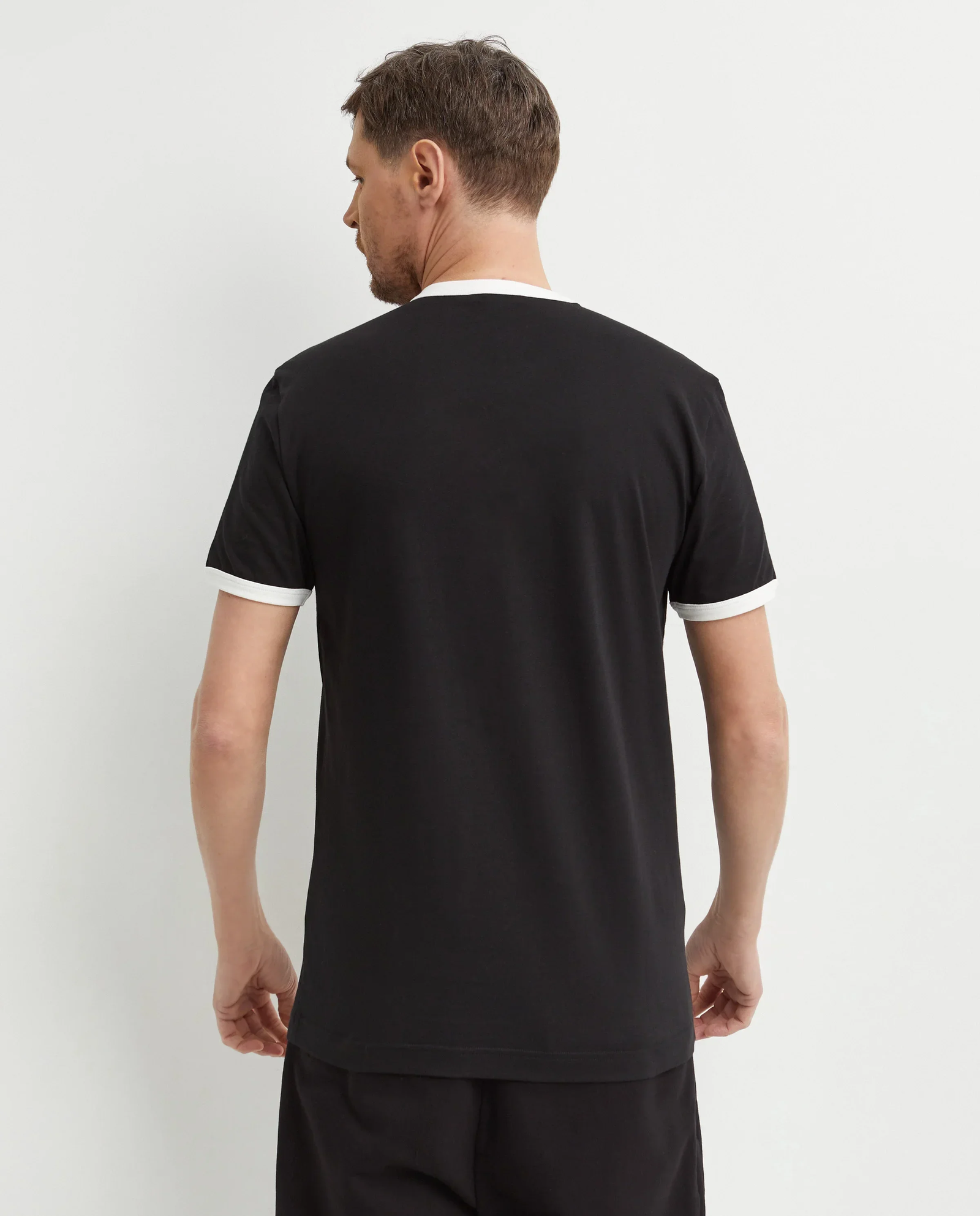 Czarna bawełniana koszulka z logo - Image #3