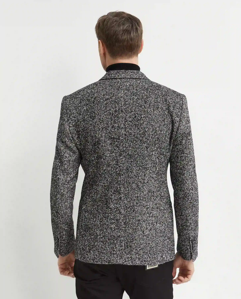 Dwurzędowa wełniana marynarka - Image #3