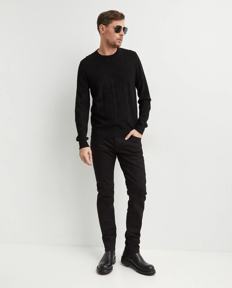 Czarny jedwabny sweter - Image #2